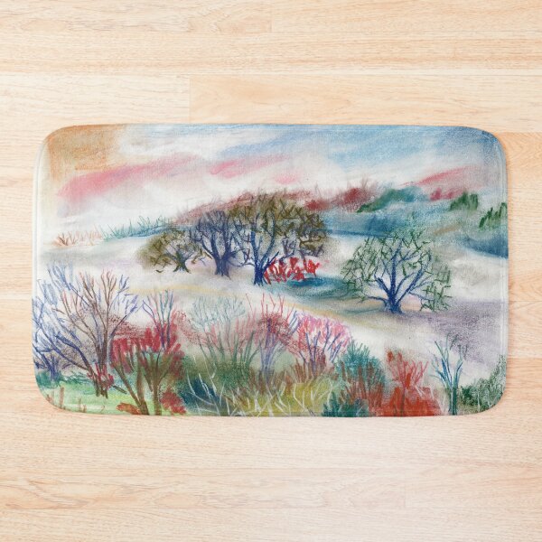 Item preview, Oak Tree Valley Morning Mist designed and sold by Dina's Fine Arts.