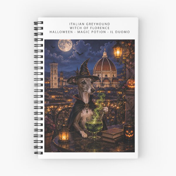 Item preview, Italian Greyhound of a witch drinking a potion in Florence designed and sold by Nomad-Paws.