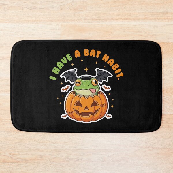 Item preview, I Have A Bat Habit Funny Halloween Frog In Pumpkin designed and sold by LinaValearte.