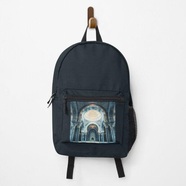 Item preview, Grand Ethereal Mosque: Iridescent Marble Hall & Golden Dome Art (V.2) designed and sold by D-Islamic.