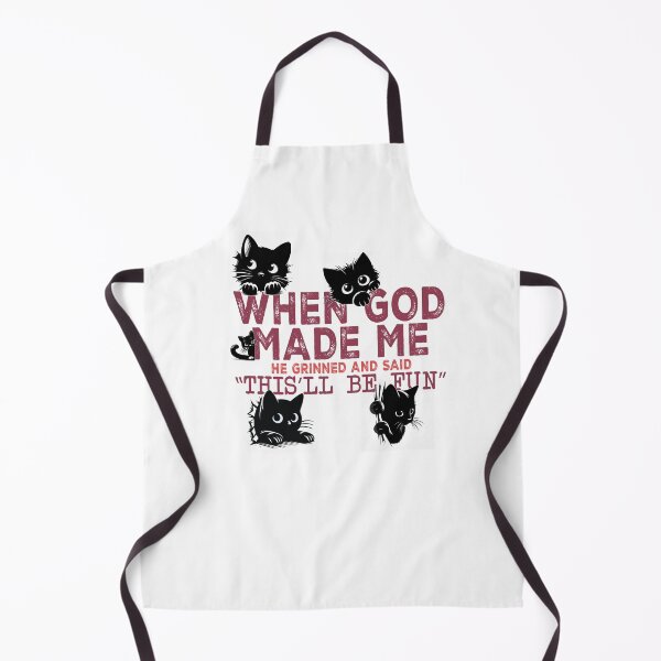 Item preview, When God Made Me – Funny Black Cat Design designed and sold by Szpaku desart .