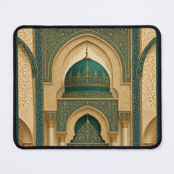 Item preview, Emerald & Gold Islamic Architecture: Elegant Moroccan Dome Illustration (V.1) designed and sold by D-Islamic.