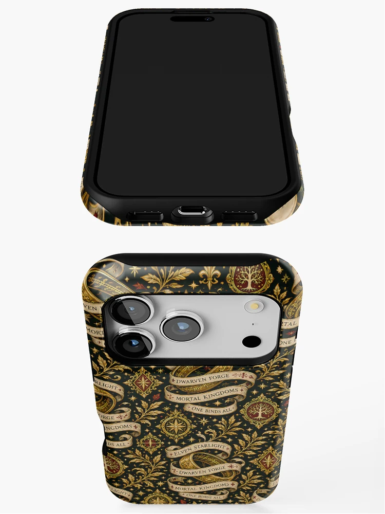 Thumbnail 3 of 4, iPhone Case, Ring Script Ribbon Pattern designed and sold by agearb.