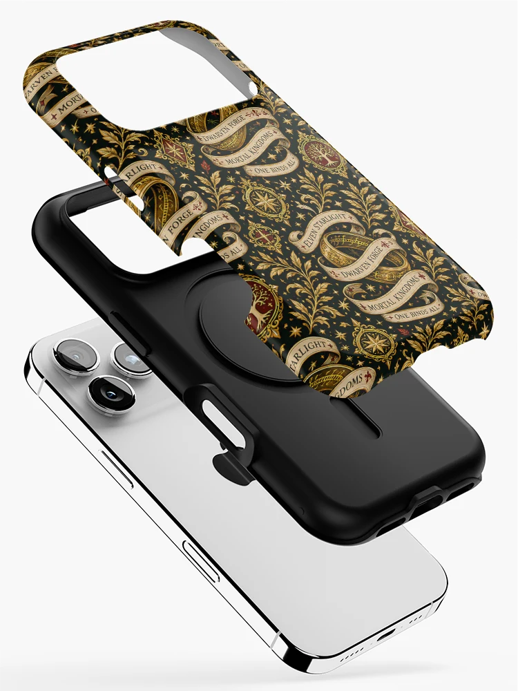 Thumbnail 2 of 4, iPhone Case, Ring Script Ribbon Pattern designed and sold by agearb.