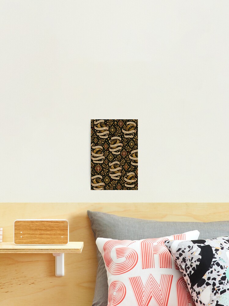 Thumbnail 2 of 3, Photographic Print, Ring Script Ribbon Pattern designed and sold by aagili.