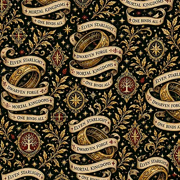 Artwork thumbnail, Ring Script Ribbon Pattern by agearb
