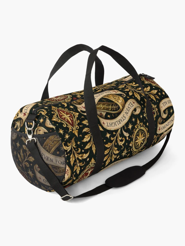 Thumbnail 2 of 3, Duffle Bag, Ring Script Ribbon Pattern designed and sold by agearb.