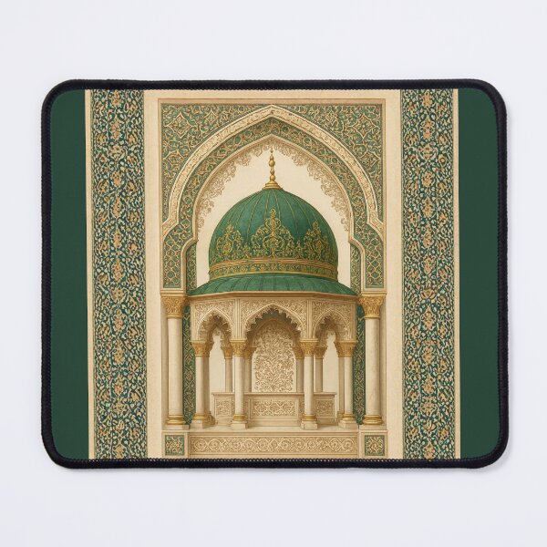 Item preview, Emerald & Gold Islamic Architecture: Elegant Moroccan Dome Illustration (V.3) designed and sold by D-Islamic.