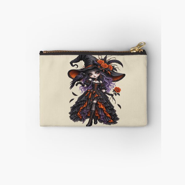 Item preview, Gothic Raven Rose Witch for Raven Lovers designed and sold by POD DYNASTY | Original Print On Demand T-Shirt Graphics.