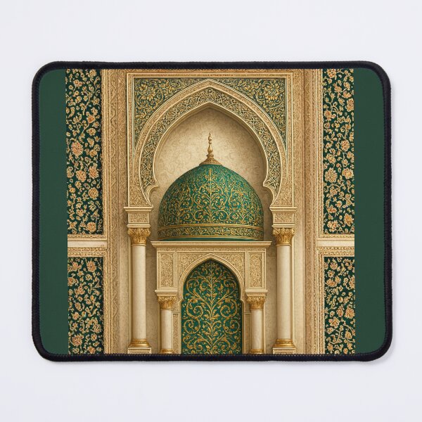 Item preview, Emerald & Gold Islamic Architecture: Elegant Moroccan Dome Illustration (V.4) designed and sold by D-Islamic.