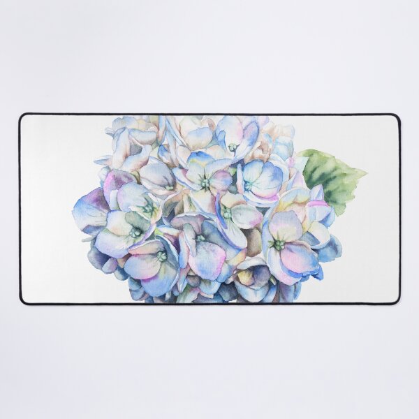 Item preview, Blue Hydrangea Hortensia Watercolor Elegant Botanical Floral Art designed and sold by art-tee-ua.