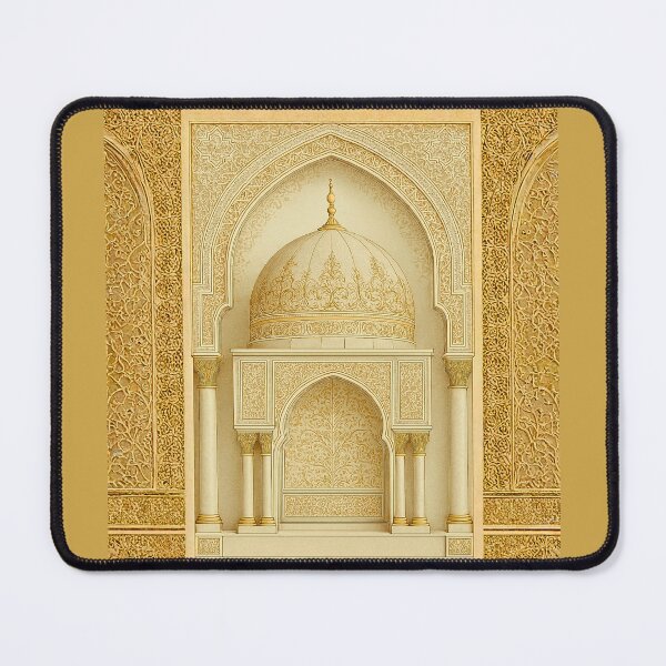 Item preview, Ornate Islamic Mihrab & Dome: Minimalist Palatial Architecture Illustration (V.1) designed and sold by D-Islamic.
