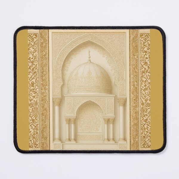 Item preview, Ornate Islamic Mihrab & Dome: Minimalist Palatial Architecture Illustration (V.2) designed and sold by D-Islamic.