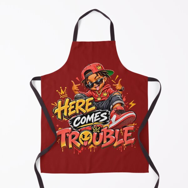 Item preview, Here Comes Trouble Cool Boy Dreads Sunglasses Red Sneakers Graffiti designed and sold by digitalbob60.