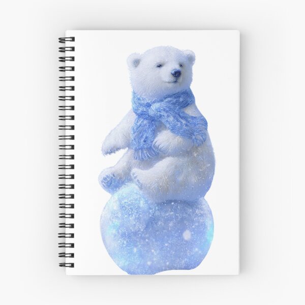 Item preview, Cute Winter Polar Bear Cub in Blue Scarf Art  designed and sold by LC&LCPlatform.