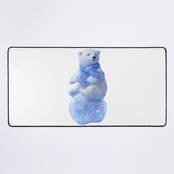 Item preview, Cute Winter Polar Bear Cub in Blue Scarf Art  designed and sold by LC&LCPlatform.