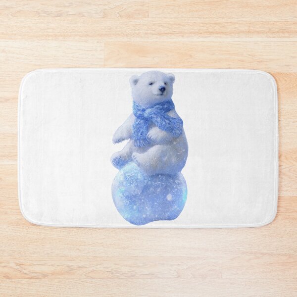 Item preview, Cute Winter Polar Bear Cub in Blue Scarf Art  designed and sold by LC&LCPlatform.
