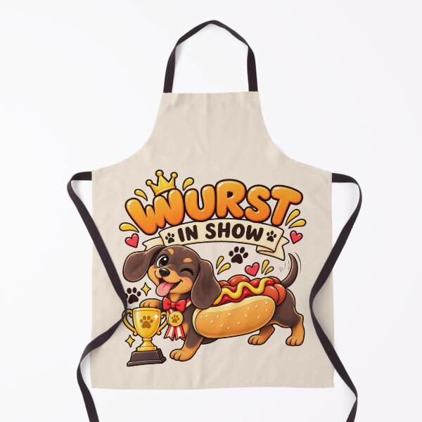 Item preview, Wurst in Show – Funny Dachshund Hot Dog Pun designed and sold by FloreDreamStudio.