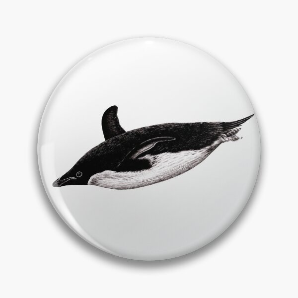 Item preview, Drawing of a swimming Adelie penguin designed and sold by LorenDowding.
