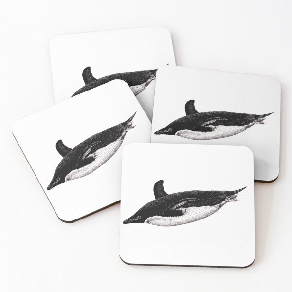 Item preview, Drawing of a swimming Adelie penguin designed and sold by LorenDowding.