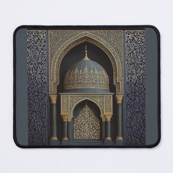 Item preview, Ornate Islamic Mihrab & Dome: Minimalist Palatial Architecture Illustration (V.5) designed and sold by D-Islamic.