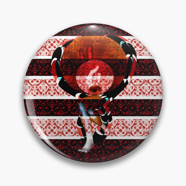 Item preview, Surreal All-Seeing Eye Collage - Red Stripe Cyberpunk Figure Print designed and sold by MAMA.art.Rio <Marsailhe_Milward>.