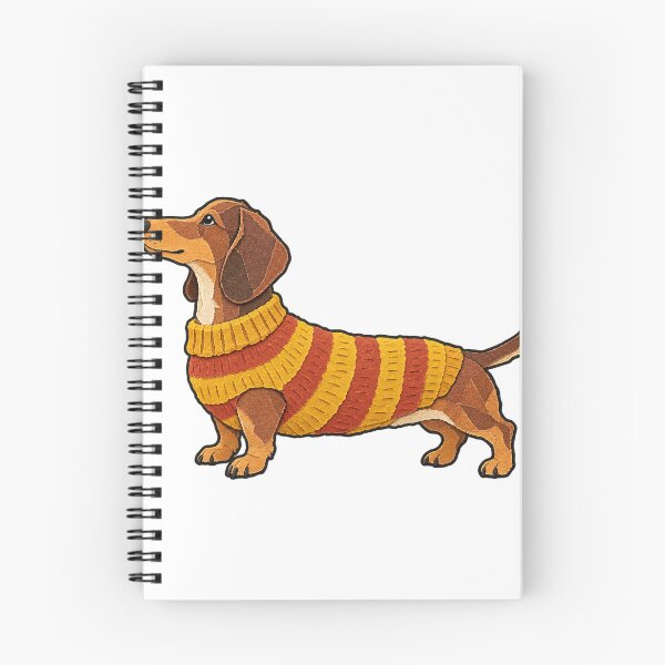 Item preview, Autumn Dachshund in a Warm Striped Jumper designed and sold by eignvalue.