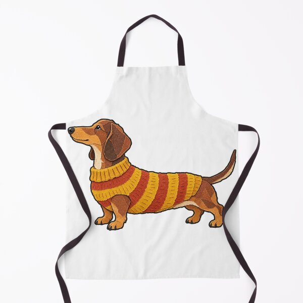 Item preview, Autumn Dachshund in a Warm Striped Jumper designed and sold by eignvalue.