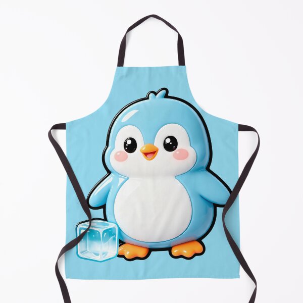 Item preview, Cute Blue Penguin with Ice Cube designed and sold by Raloel Art.