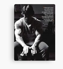 Bodybuilding Inspirational Fitness Quote Canvas Print