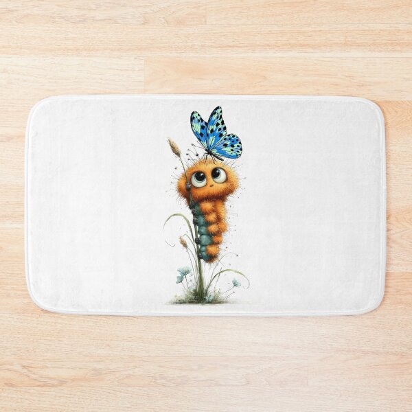 Item preview, Cute Furry Caterpillar with Butterfly designed and sold by Szpaku desart .