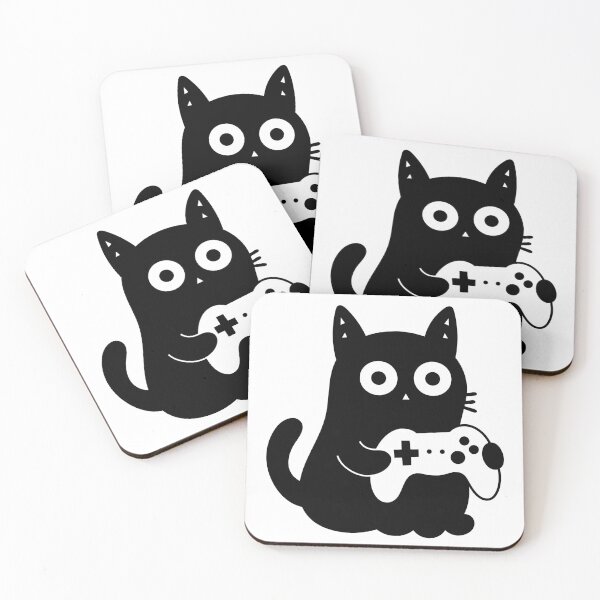 Item preview, Funny Gamer Cat Playing Video Games – Cute Gaming Cat designed and sold by DibujandoPorfa.