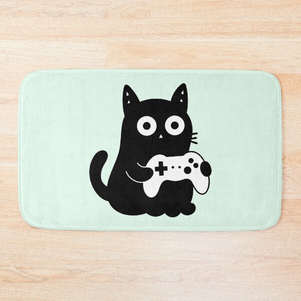 Item preview, Funny Gamer Cat Playing Video Games – Cute Gaming Cat designed and sold by DibujandoPorfa.