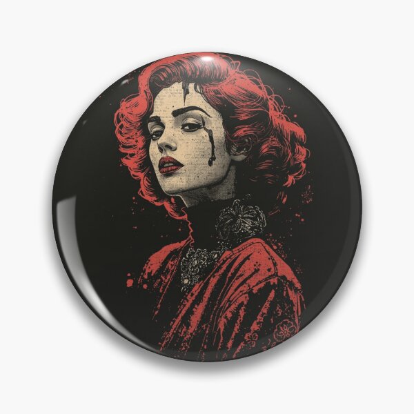 Item preview, Vintage Dark Romance - Gothic Noir Red Hair Portrait designed and sold by ERODED SELF.