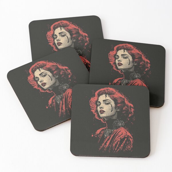 Item preview, Vintage Dark Romance - Gothic Noir Red Hair Portrait designed and sold by ERODED SELF.