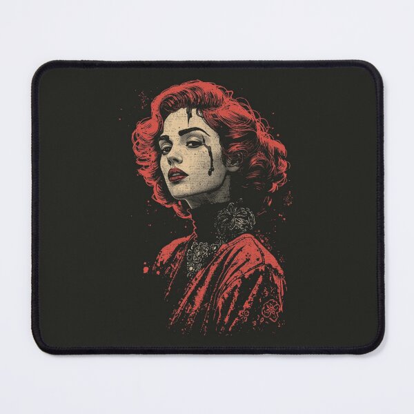 Item preview, Vintage Dark Romance - Gothic Noir Red Hair Portrait designed and sold by ERODED SELF.