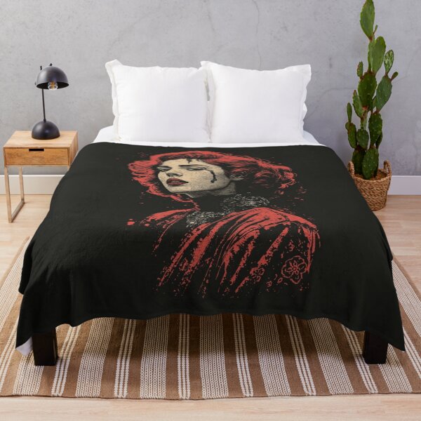 Item preview, Vintage Dark Romance - Gothic Noir Red Hair Portrait designed and sold by ERODED SELF.