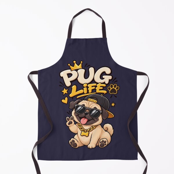 Item preview, Pug Life – Funny Kawaii Pug Dog with Crown & Sunglasses designed and sold by FloreDreamStudio.