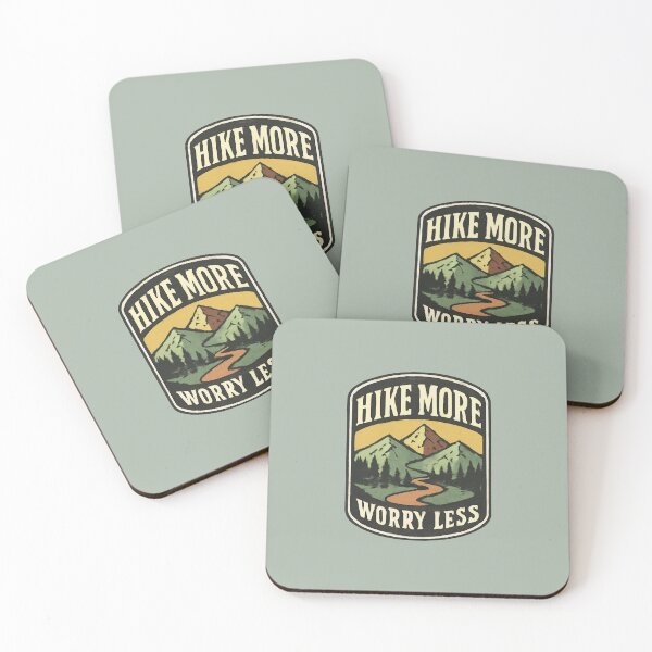 Item preview, Hike More Worry Less, Hiking and mountains shirt for Hiking Lover designed and sold by MalwasBasket.