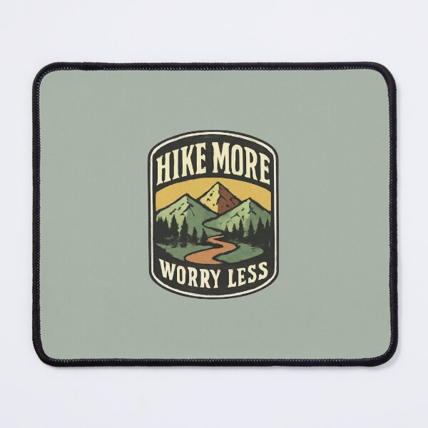 Item preview, Hike More Worry Less, Hiking and mountains shirt for Hiking Lover designed and sold by MalwasBasket.