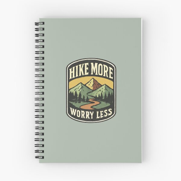 Item preview, Hike More Worry Less, Hiking and mountains shirt for Hiking Lover designed and sold by MalwasBasket.