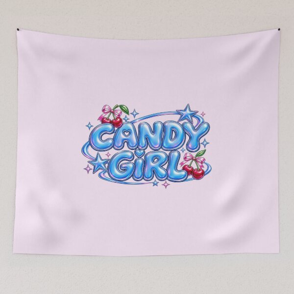 Item preview, Candy Girl Icy Chrome Bubble Text designed and sold by Inkworksbyshery.