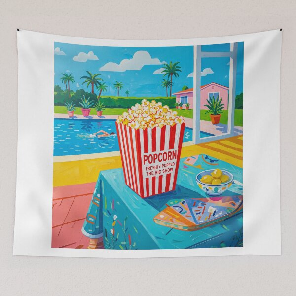 Item preview, Box Of Movie Popcorn Pop Art designed and sold by Home Decor Art.