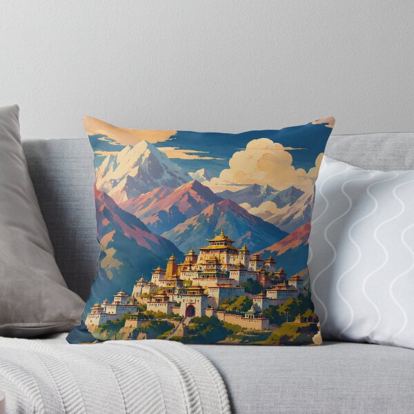 Item preview, Greetings from Shambhala Vintage Travel Art designed and sold by Extravanganzza.