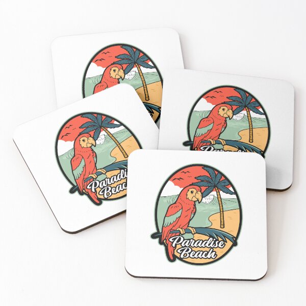 Item preview, Vintage Tropical Paradise Beach Parrot designed and sold by heedooppod.