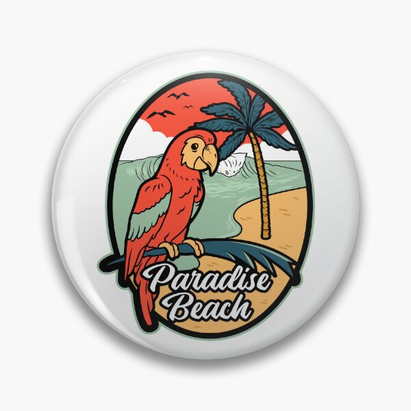 Item preview, Vintage Tropical Paradise Beach Parrot designed and sold by heedooppod.