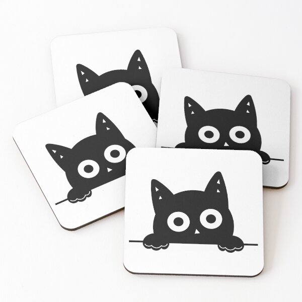 Item preview, Cute Cat Hiding, Funny Sneaky Cat, Adorable Cat Illustration designed and sold by DibujandoPorfa.