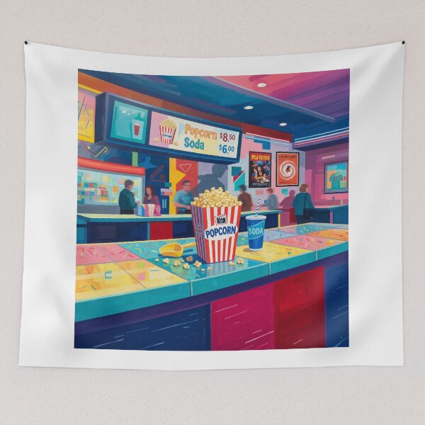 Item preview, Box Of Movie Popcorn Pop Art designed and sold by Home Decor Art.