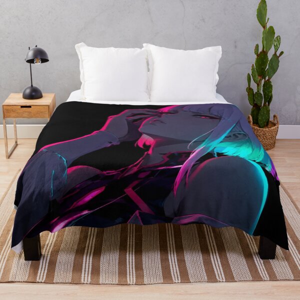 Item preview, Neon Cyberpunk Anime Girl – Futuristic Pink Blue Aesthetic designed and sold by Dyan4.