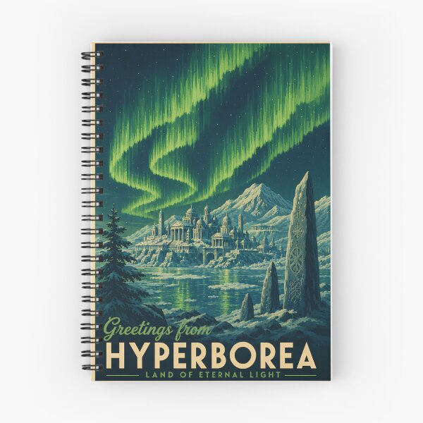 Item preview, Greetings from Hyperborea Vintage Travel Art designed and sold by Extravanganzza.